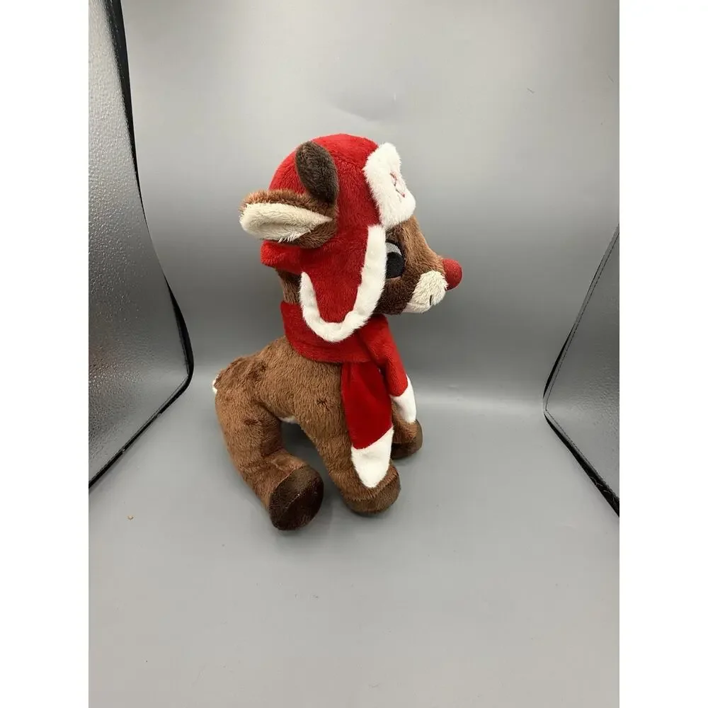 Dan Dee Rudolph Red Nosed Reindeer 12” Plush Winter Hat Scarf Christmas